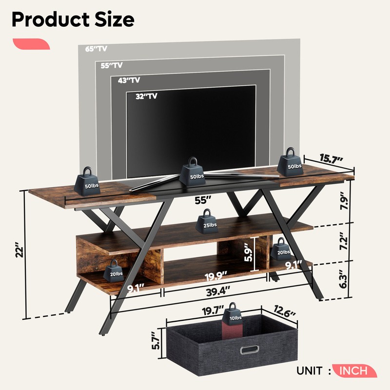 Ilya TV Stand for TVs up to 65"
