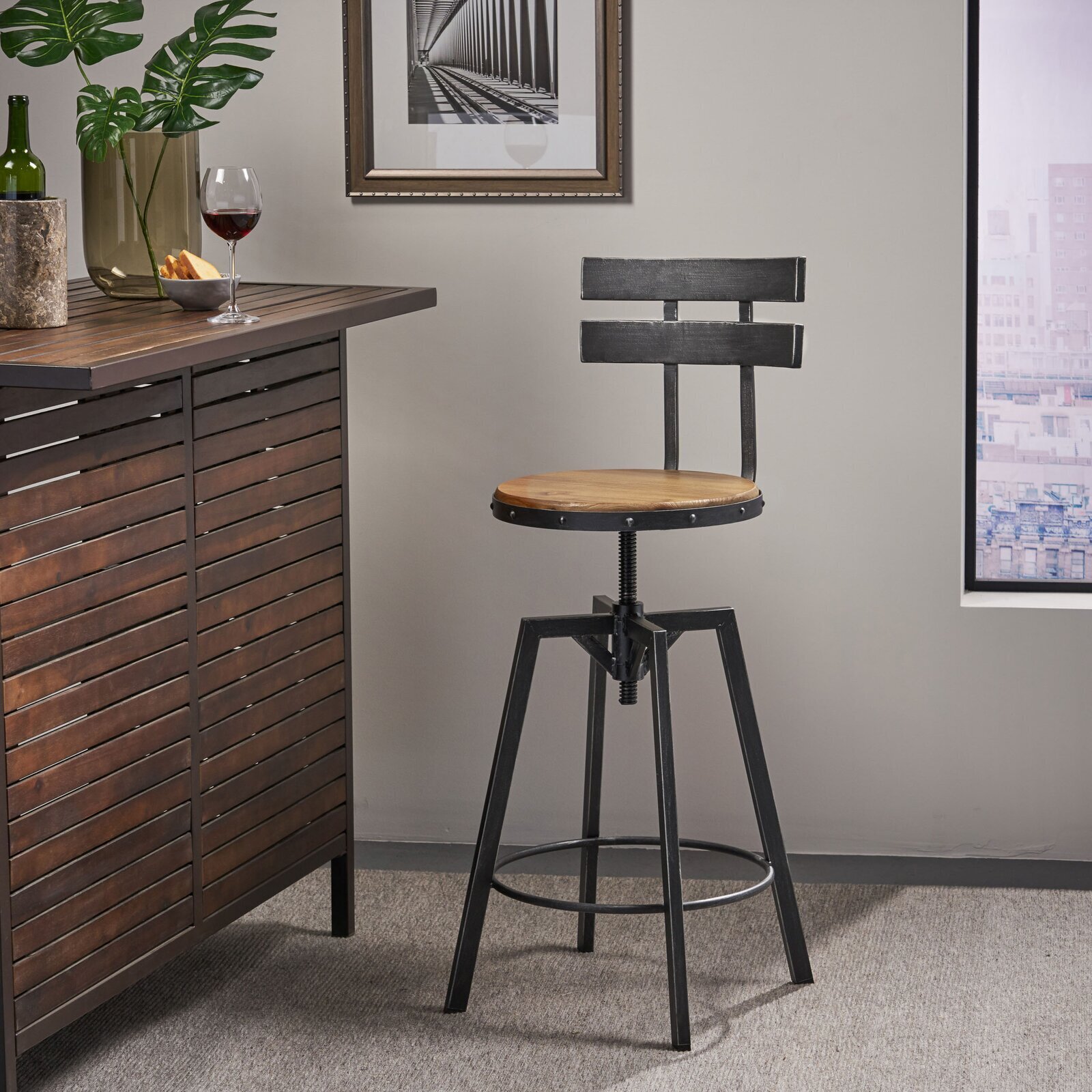 Industrial custom bar stools 36 seat height