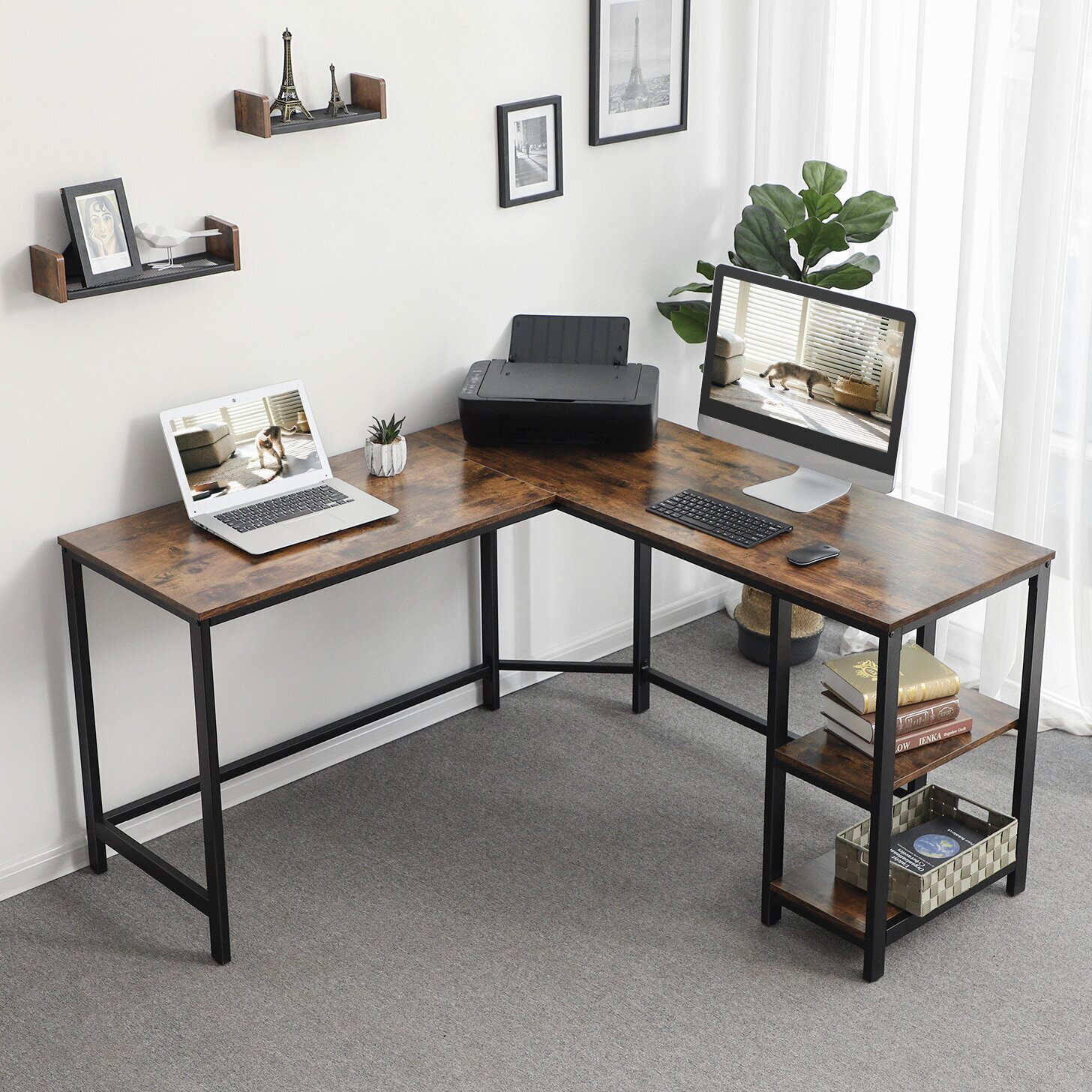 Modern L Shaped Computer Desk - Foter