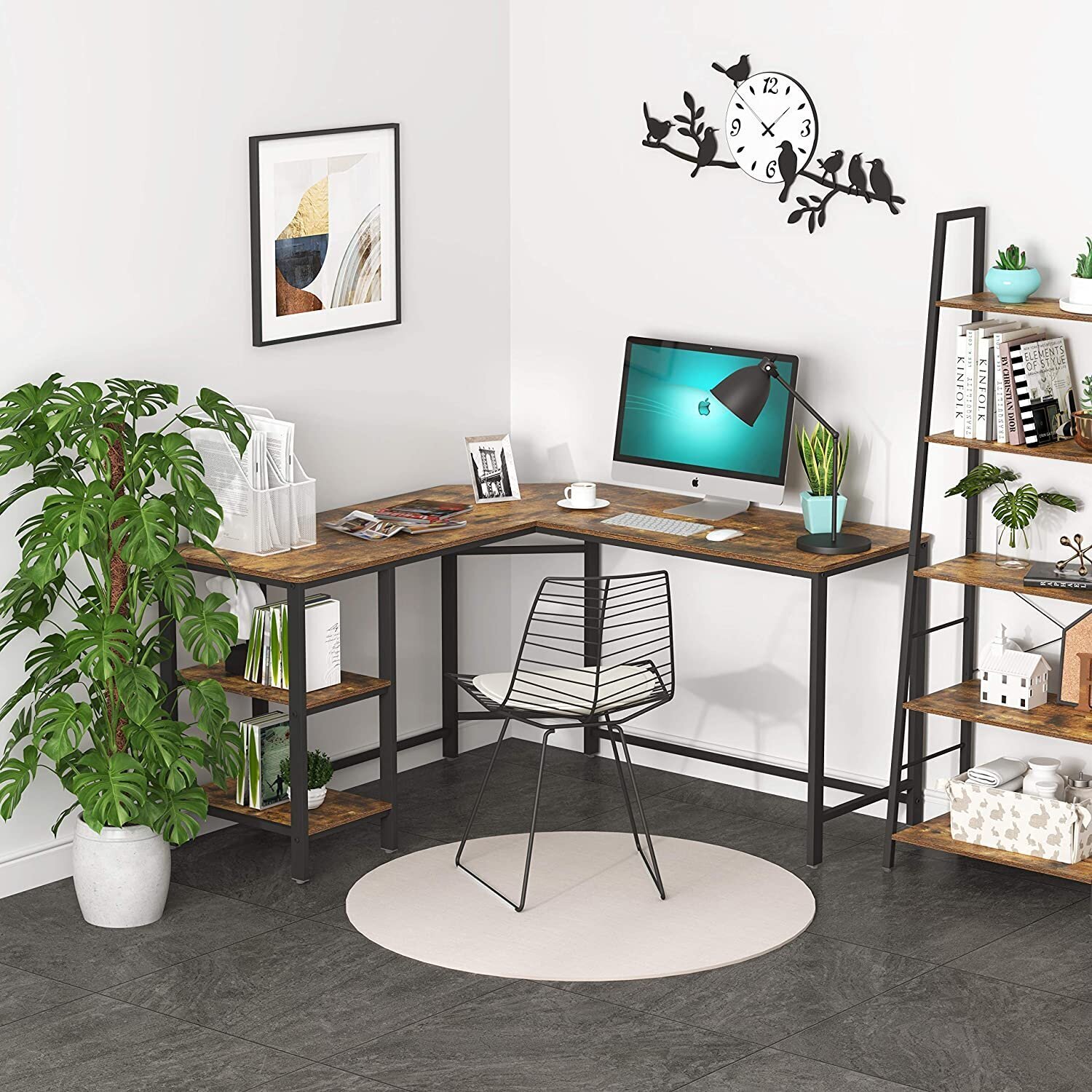 Industrial Oak L Shaped Desk