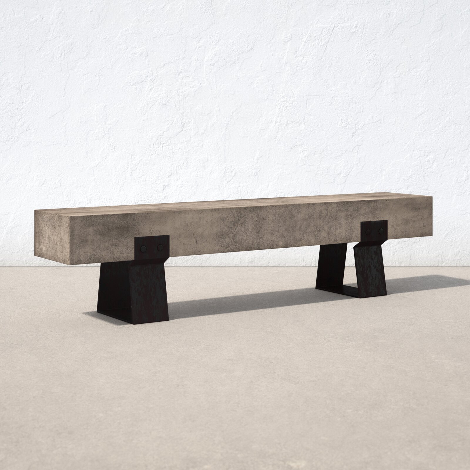 Intimidating Outdoor Concrete Bench