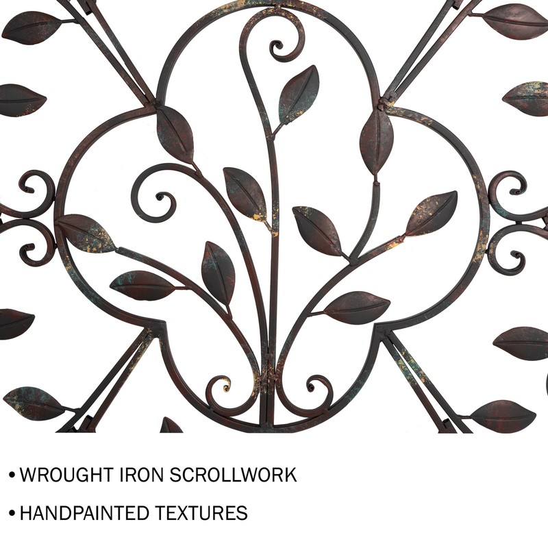 Iron Arched Window Panel Wall Décor