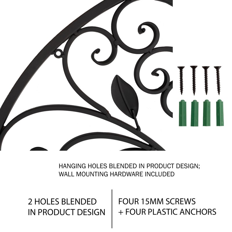 Iron Arched Window Panel Wall Décor