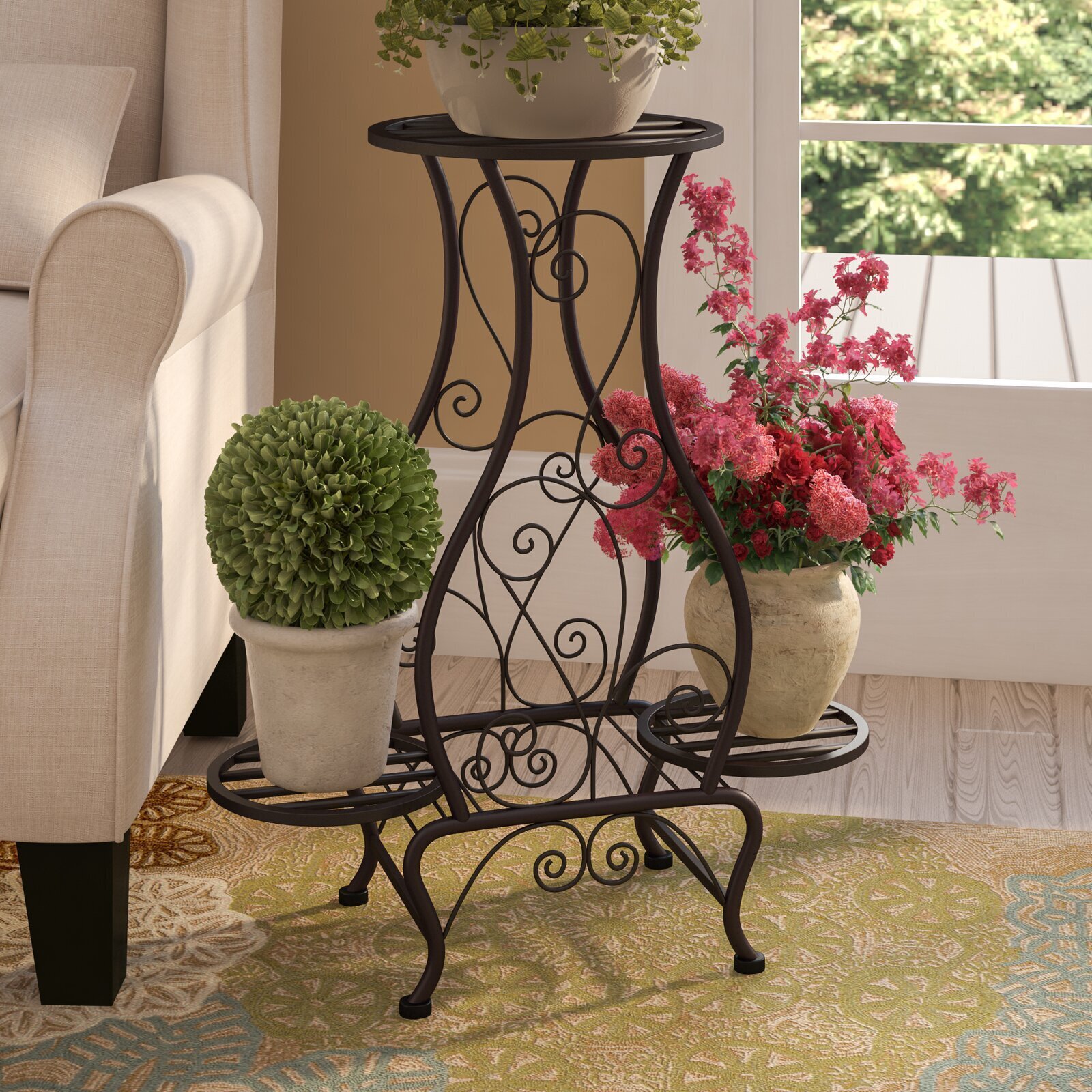Iron Plant Stand Table