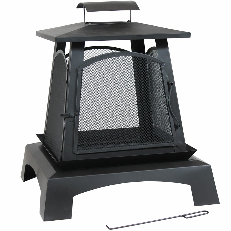 Jarrell 32'' H x 28'' W Steel Wood Burning Outdoor Fire Pit