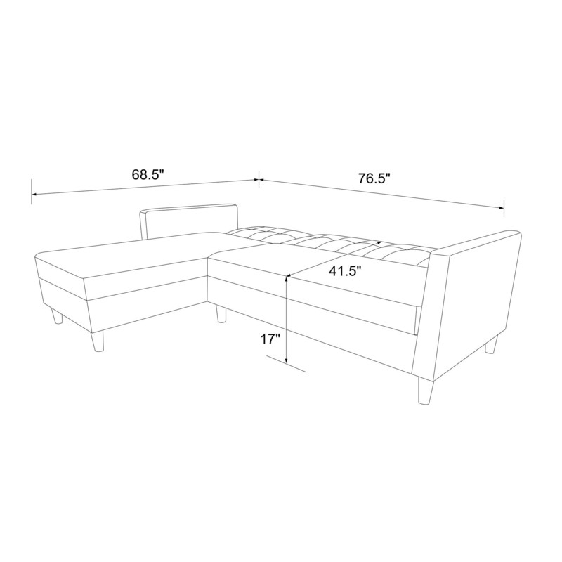 Kayden 84" Wide Reversible Sleeper Sofa & Chaise