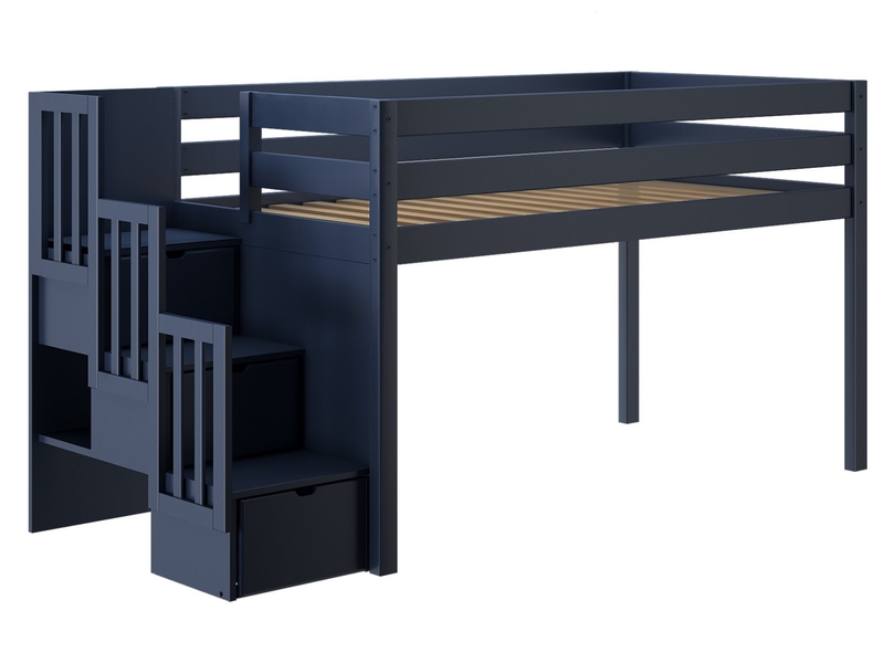 Kayser Twin 3 Drawer Solid Wood Loft Bed by Harriet Bee