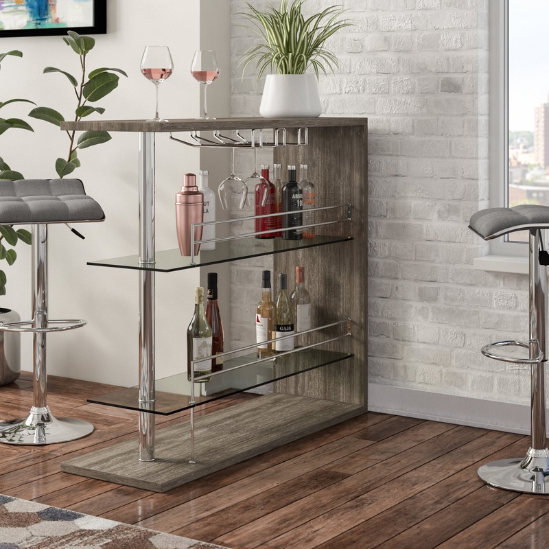 Kinner Bar with Wine Storage