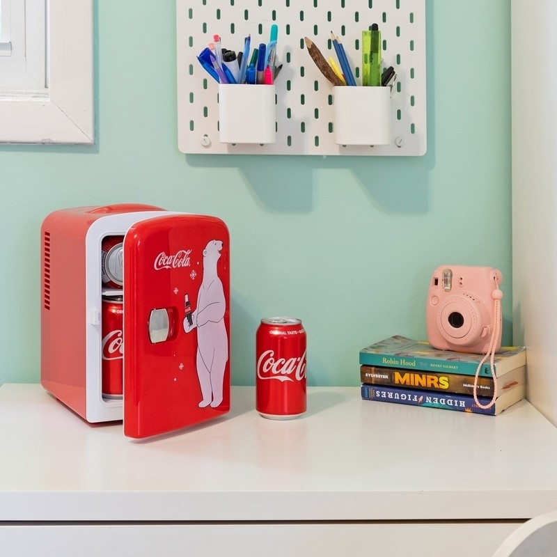 Koolatron Coca-Cola Retro 0.14 Cubic Feet cu. ft. Freestanding Mini Fridge