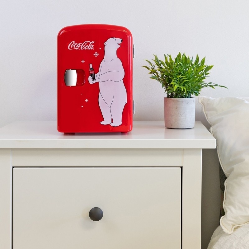 Koolatron Coca-Cola Retro 0.14 Cubic Feet cu. ft. Freestanding Mini Fridge