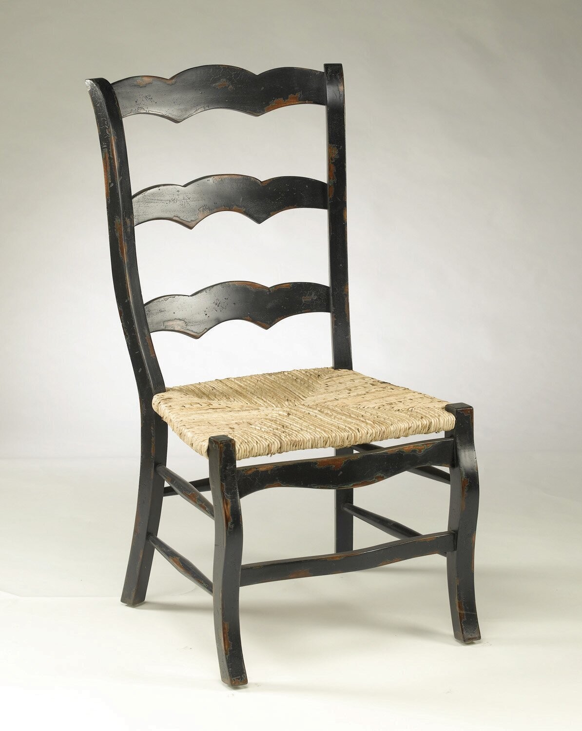 Ladder Back Chairs with Rush Seats 