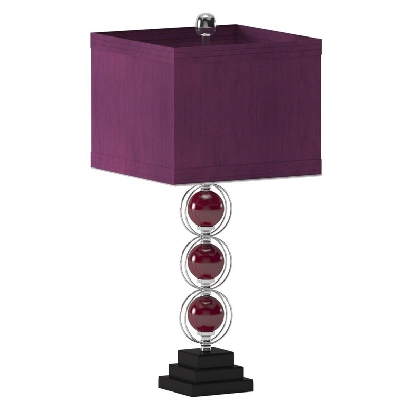 Lana 27" Metallic/Purple Table Lamp