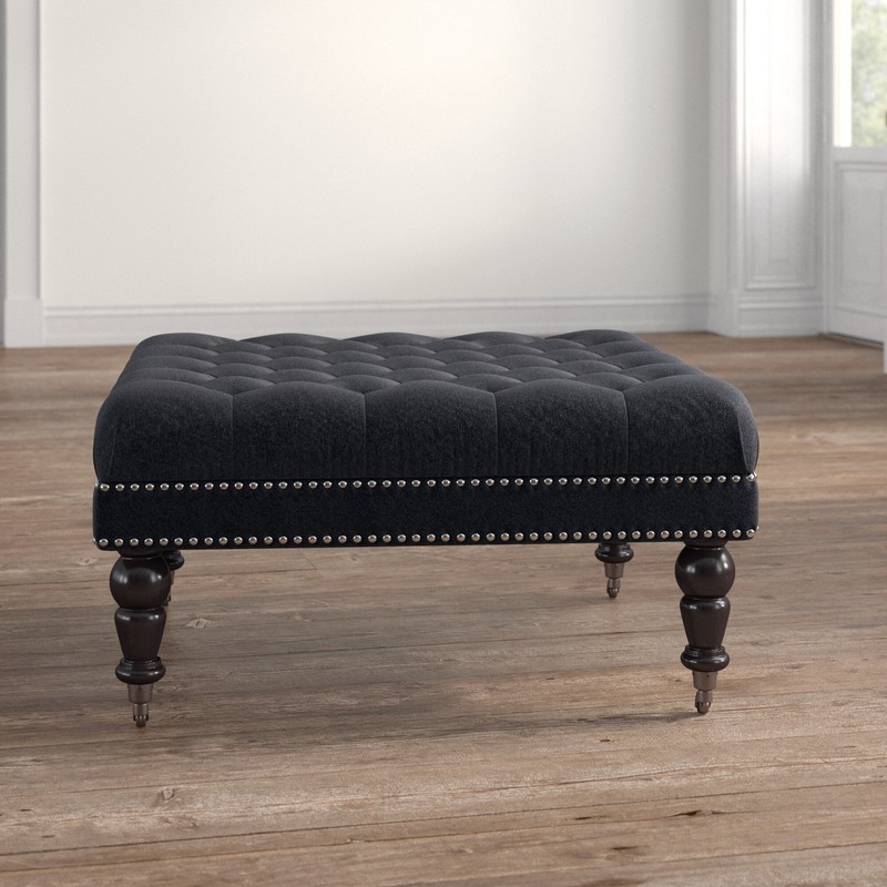 Landis 34.63'' Wide Tufted Square Cocktail Ottoman