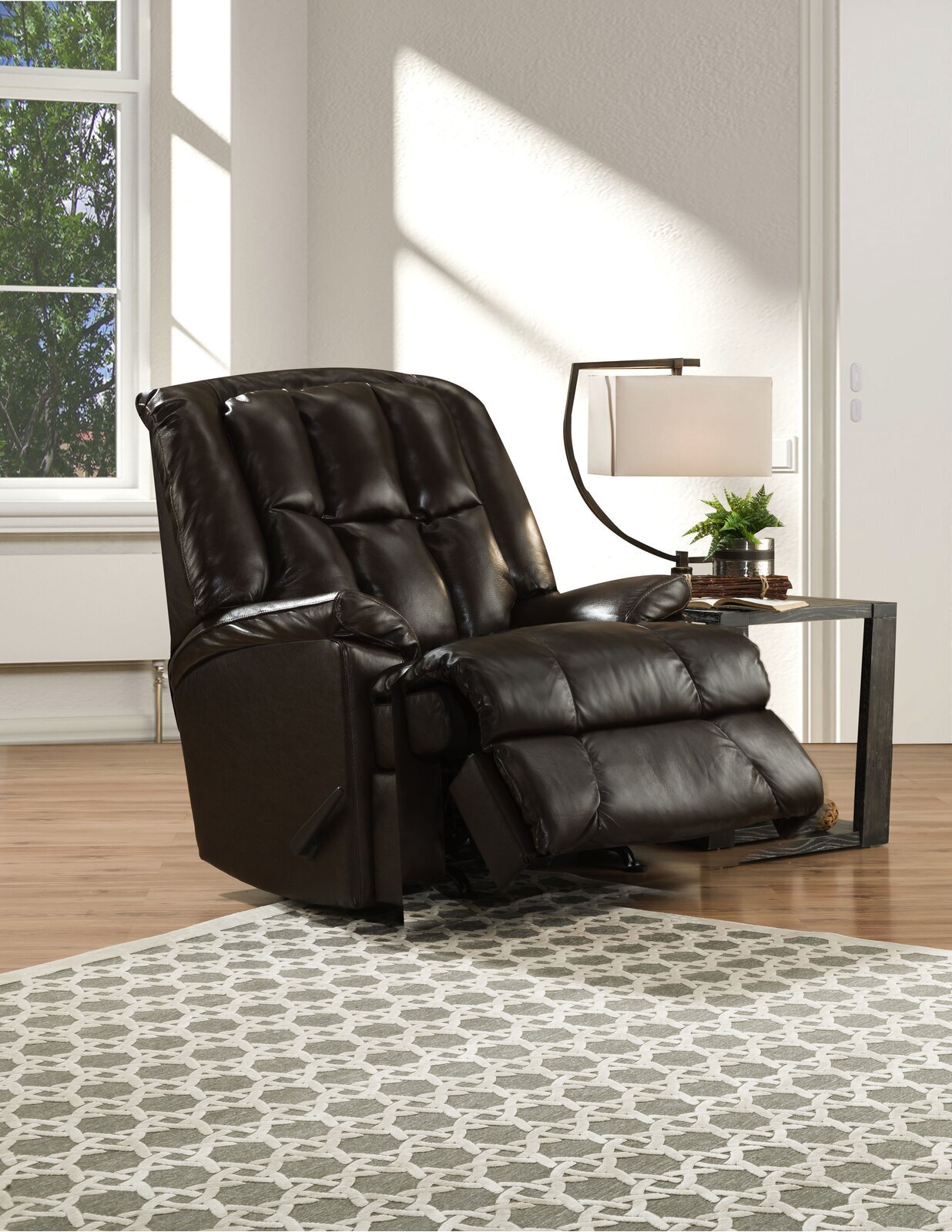 Lane Leather Recliner with Massager