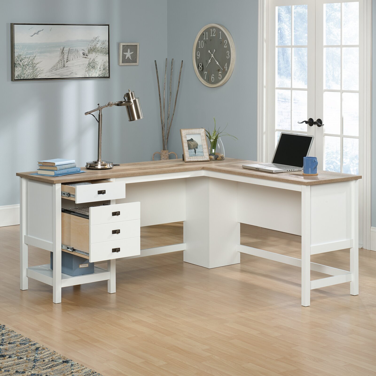 Large Elegant Desk With Drawers 