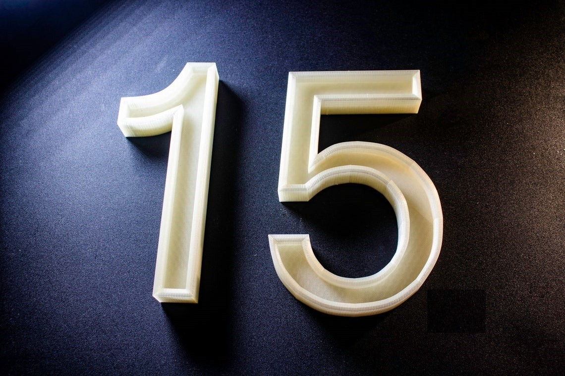 Large house numbers that glow in the dark
