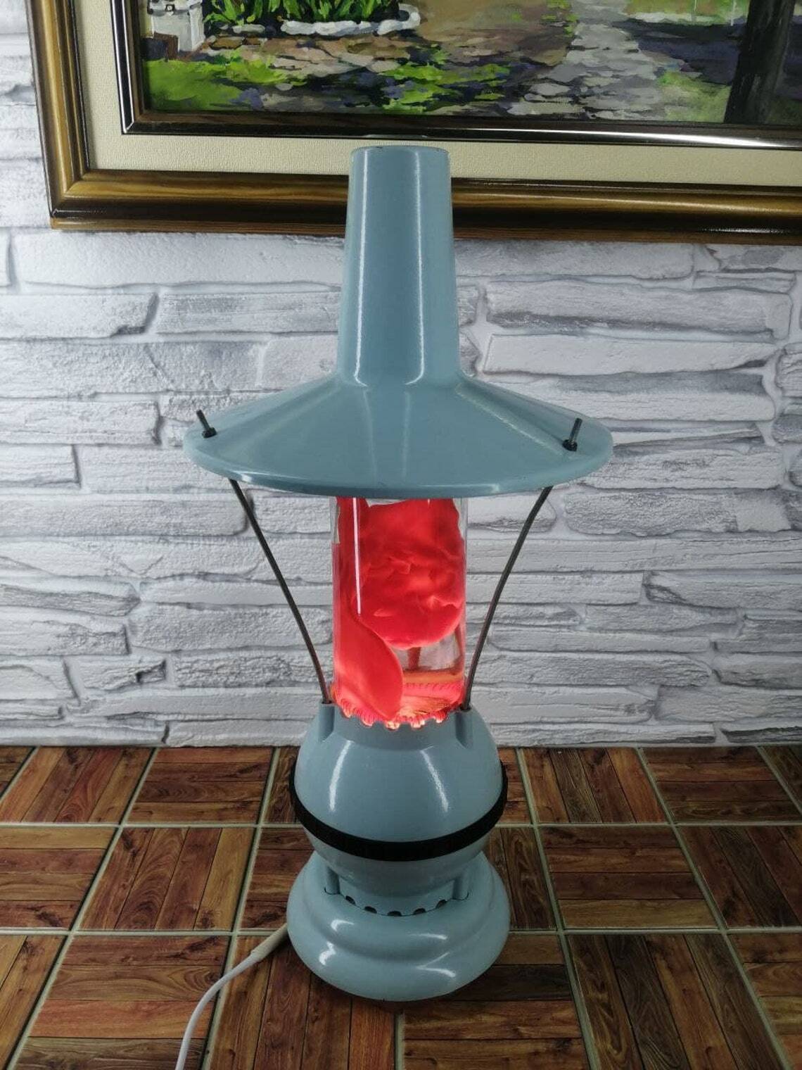 Floor lamp with built deals in lava lamp