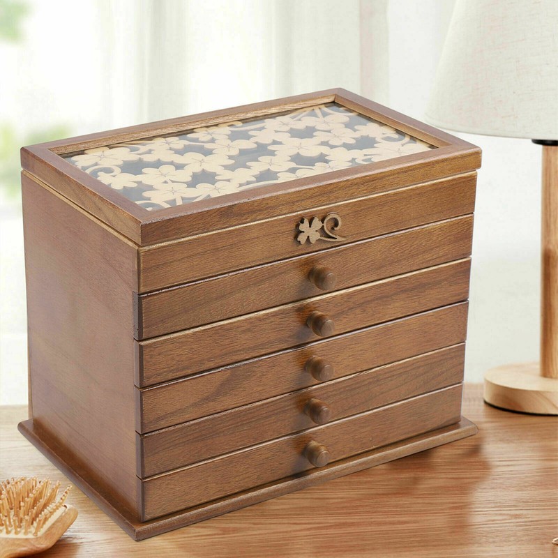 Large Retro 6 Layers Jewelry Box