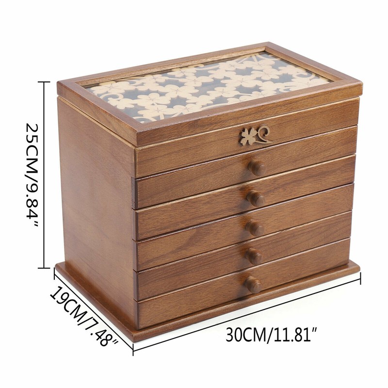 Large Retro 6 Layers Jewelry Box