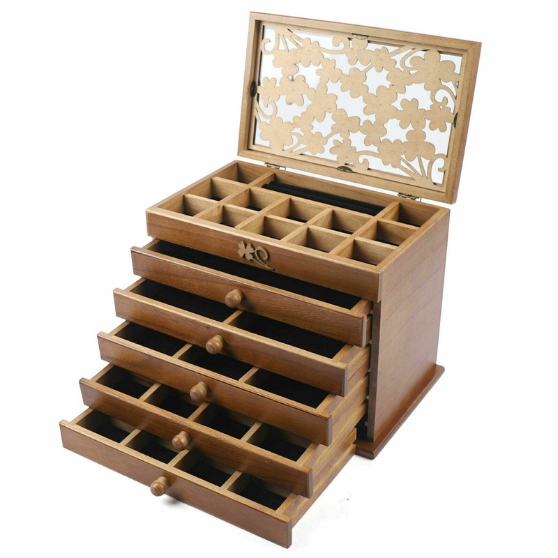 Large Retro 6 Layers Jewelry Box