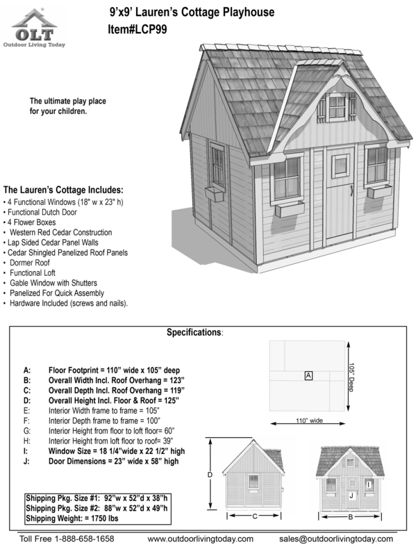 Laurens cottage playhouse on sale