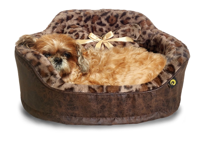 Leather and Leopard Princess Dog Sofa