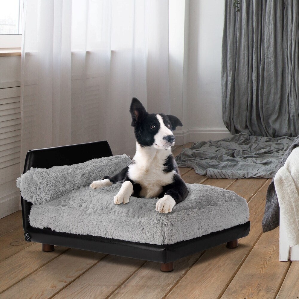Leather Orthopedic Real Bed for Dogs 