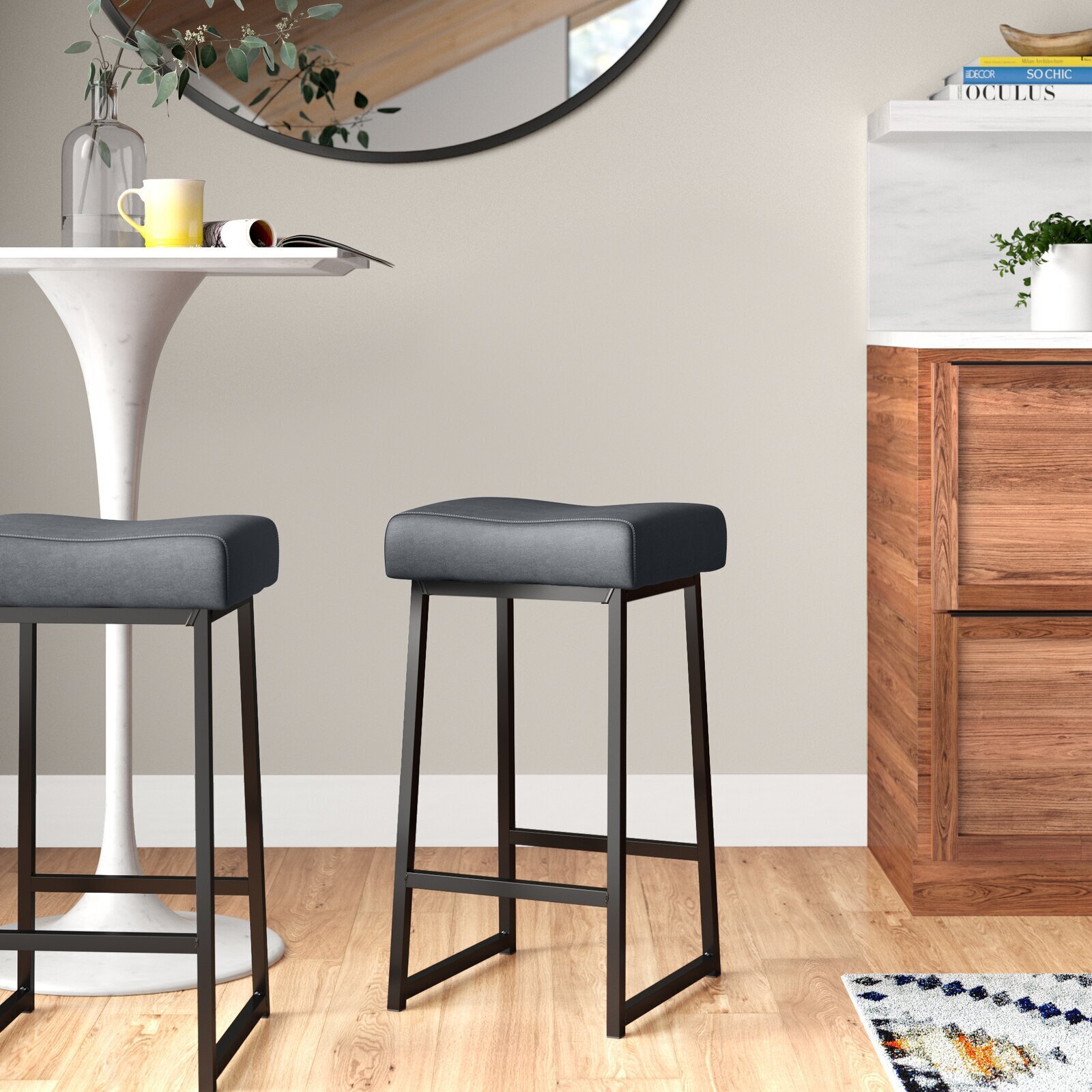 leather saddle counter height stools