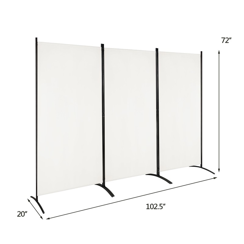 Leveille 102.5'' W x 72'' H 3 - Panel Folding Room Divider