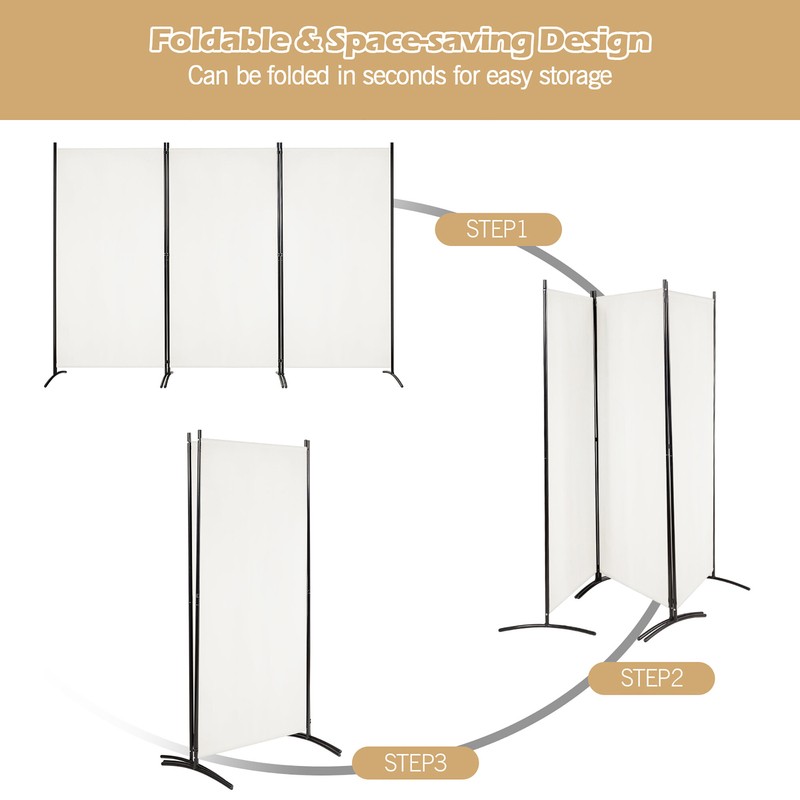 Leveille 102.5'' W x 72'' H 3 - Panel Folding Room Divider