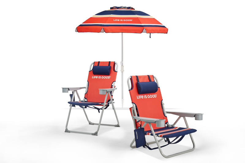 portable beach lounger with umbrella