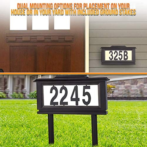 lst.placeeeee様確認用 Solar Powered Address Light Large Metal Numbers Plaque Sign
