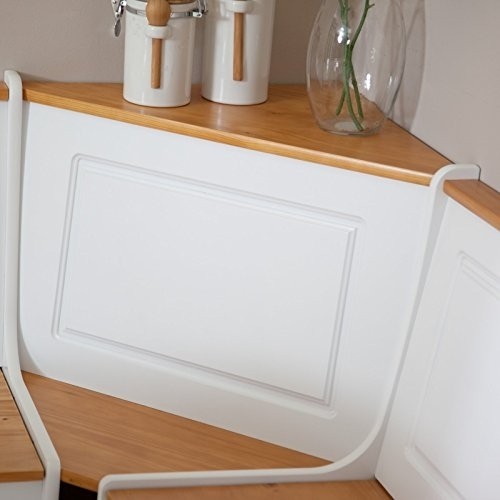 Linon Home Ardmore Nook Set with Pine Accents, White