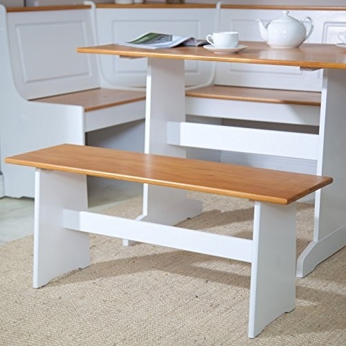 Linon Home Ardmore Nook Set with Pine Accents, White