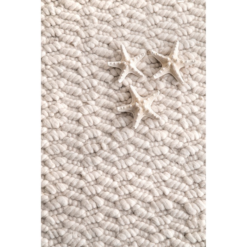 Lockhart Handmade Flatweave Wool Area Rug in Ivory