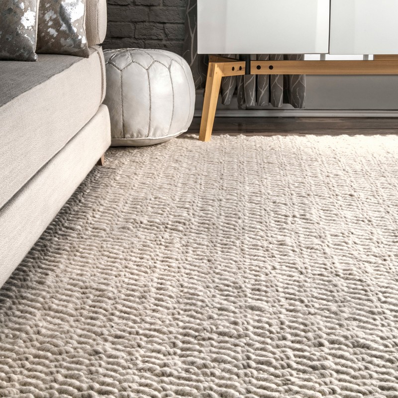 Lockhart Handmade Flatweave Wool Area Rug in Ivory