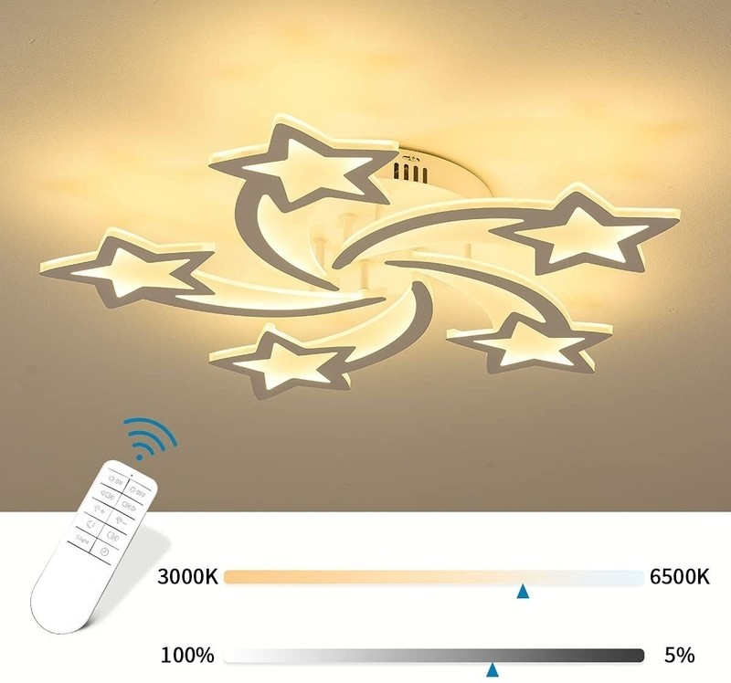 Loie 5 - Light 25.59'' Unique/Statement Star LED Flush Mount
