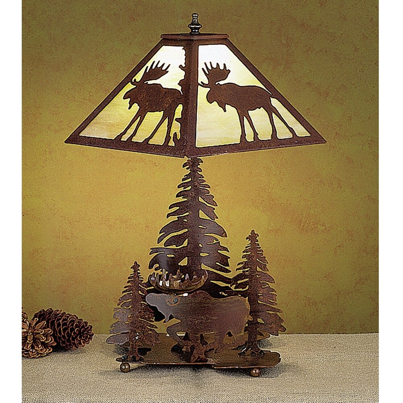 Lone Moose 21" Table Lamp