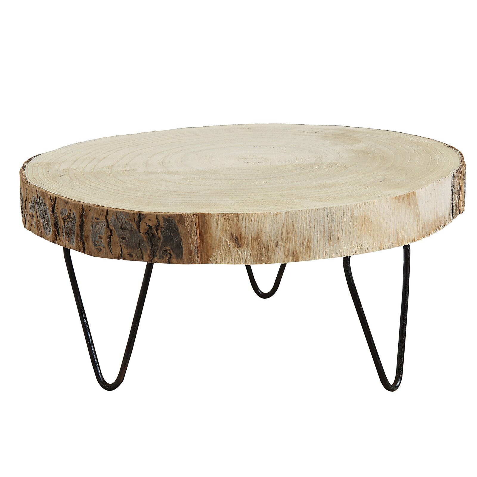 Low Level Natural Wood Pedestal With Rustic Feel 