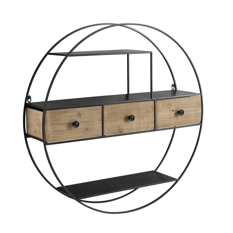 Lukasik 3 Piece Circle Accent Shelf