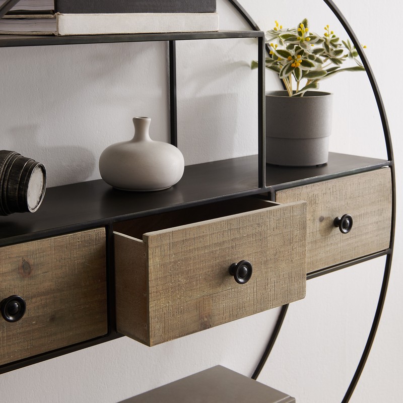 Lukasik 3 Piece Circle Accent Shelf