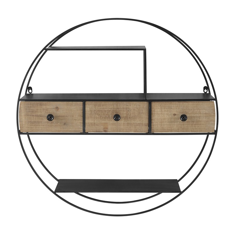 Lukasik 3 Piece Circle Accent Shelf