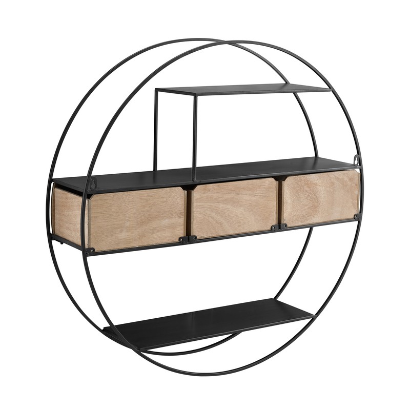 Lukasik 3 Piece Circle Accent Shelf