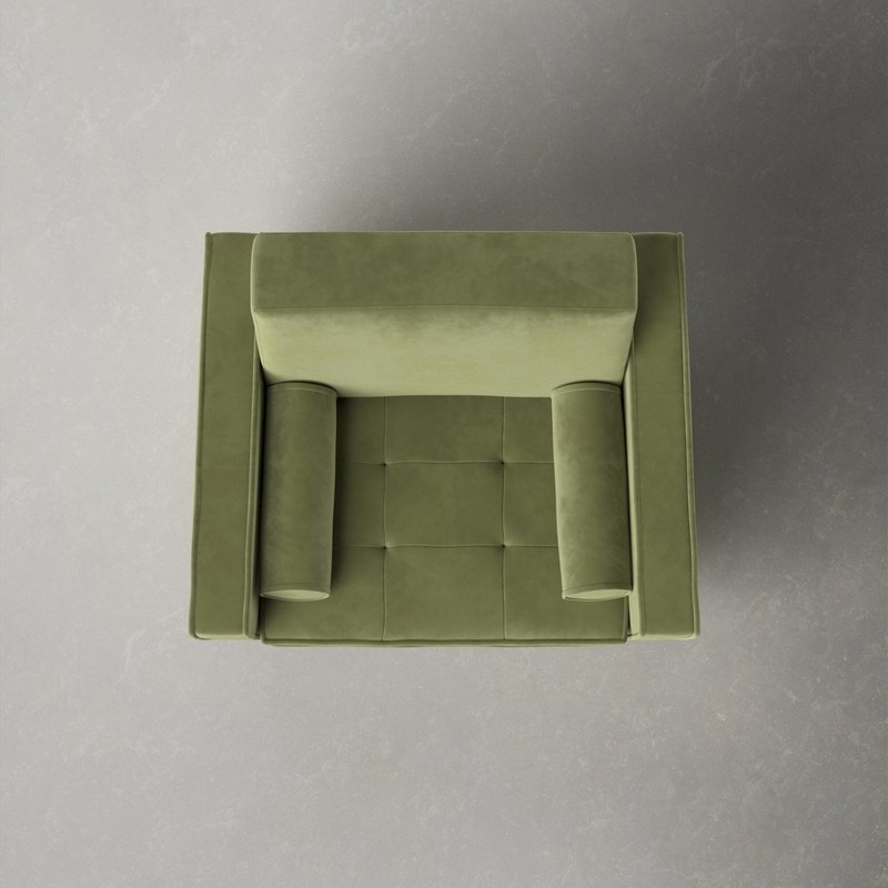 Luo 41.5'' Wide Tufted Velvet Armchair