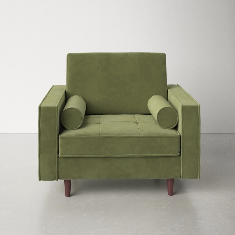 Luo 41.5'' Wide Tufted Velvet Armchair