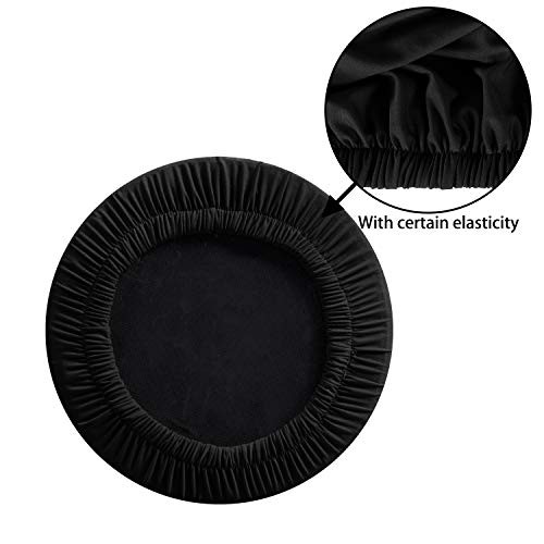 LUSHVIDA Round Bar Stool Covers - Super Soft and Washable Elastic Stool Slipcover for Dia.12-14" Chair, Set of 2