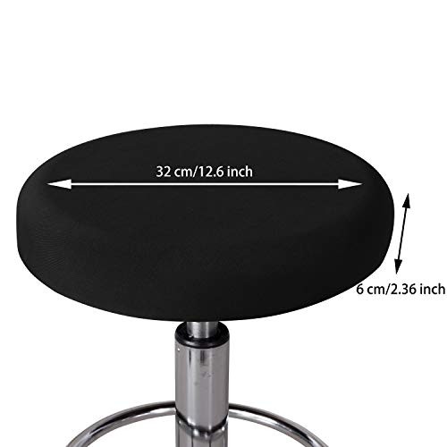 LUSHVIDA Round Bar Stool Covers - Super Soft and Washable Elastic Stool Slipcover for Dia.12-14" Chair, Set of 2