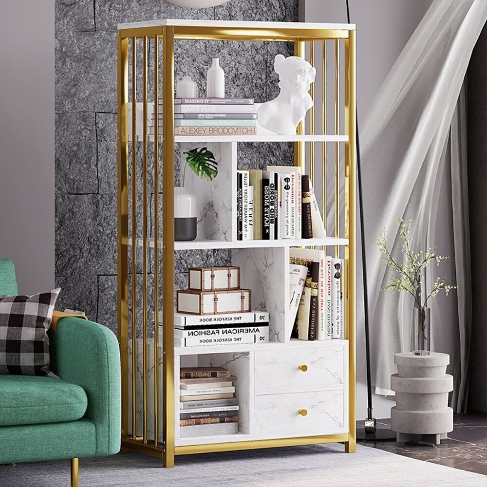 Luxurious Gold Bookcase