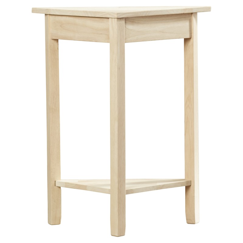 Lynn 24'' Tall Solid Wood 3 Legs End Table with Storage