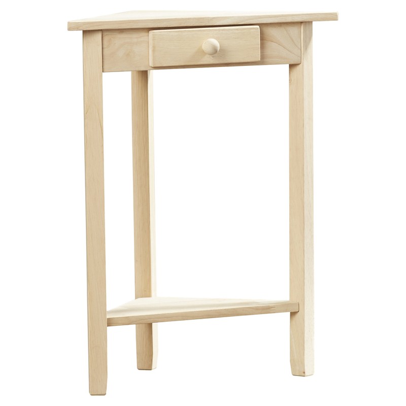 Lynn 24'' Tall Solid Wood 3 Legs End Table with Storage